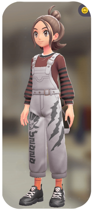 Pokemon Z-A - Big-Logo Overalls Set White Claw | Red Stripes F