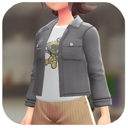 Pokemon Z-A - Graphic T-Shirt and Shacket Set F-00 | Gray F