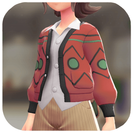Pokemon Z-A - Cardigan and Shirt Set Psychic Red | White F
