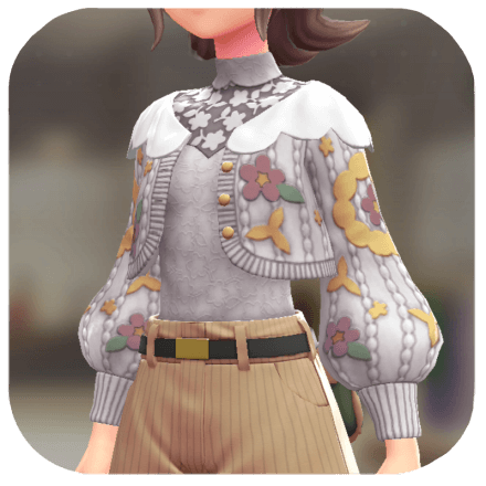 Pokemon Z-A - Cardigan and Blouse Set Flowery White | Off-White F
