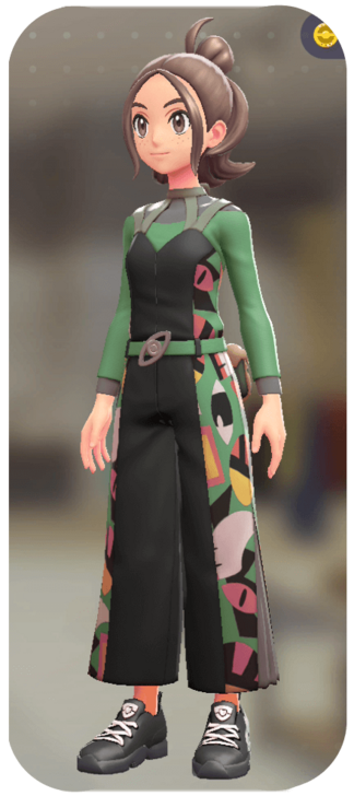 Pokemon Z-A - Overalls and Shirt Set Mystic Black | Green F
