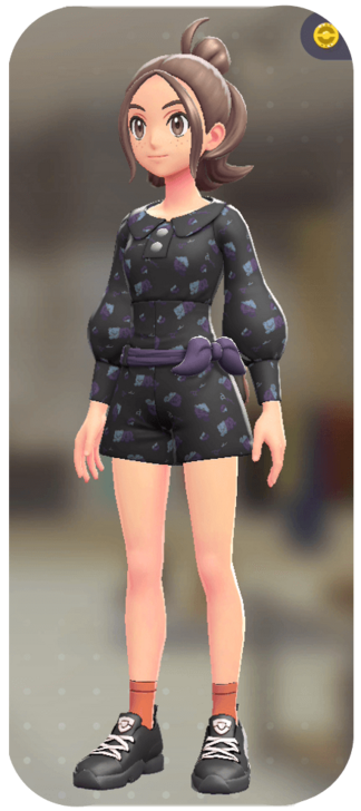 Pokemon Z-A - Belted Romper Set Sweet Black | Purple F