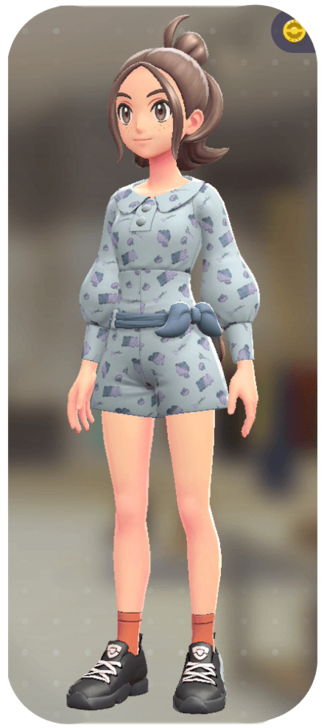 Pokemon Z-A - Belted Romper Set Sweet Blue | Pale Blue F