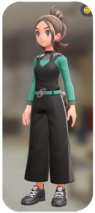 Pokemon Z-A - Overalls and Shirt Set Black | Emerald Green F