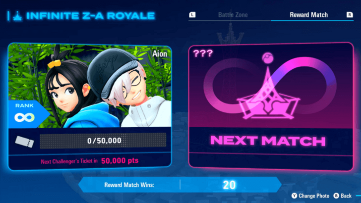 20 Infinite Z-A Royale Wins