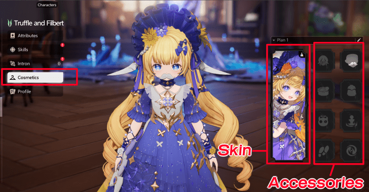 Equip Skin from the Cosmetics Menu
