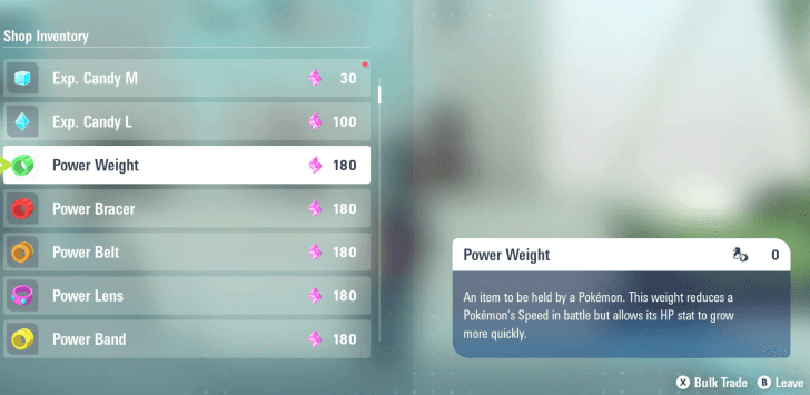 Purchase Battle Held Items at Quasartico