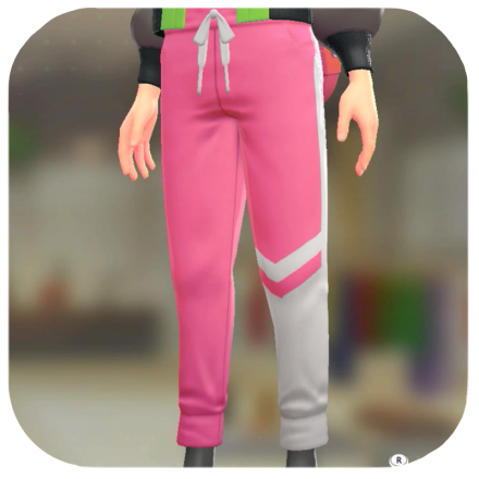 Pokemon ZA - Asymmetrical Track Pants Pink / White