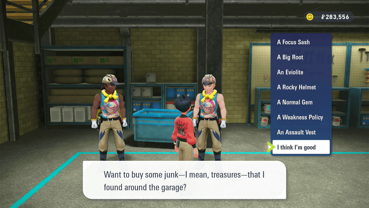 Pokemon Legends Z-A Racine Construction Post-Game Shop