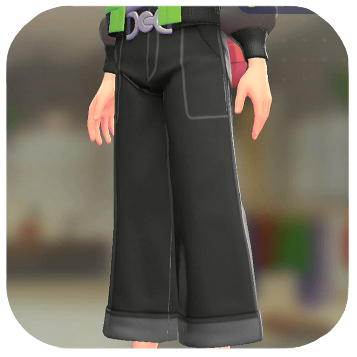 Pokemon ZA - Wide-Leg Pants Set Black Denim | Blue