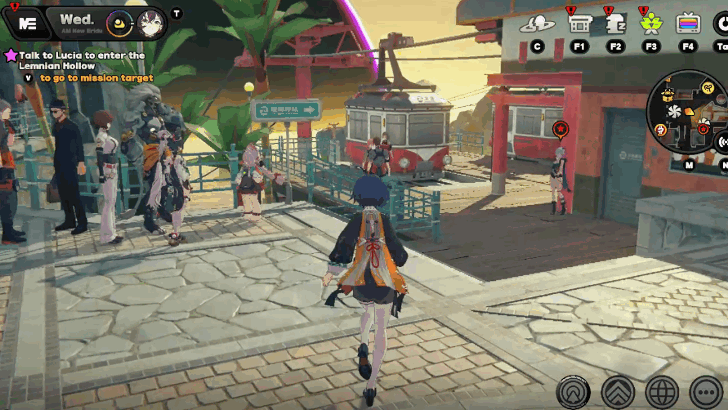 Talk to Lucia to enter the Lemnian Hollow