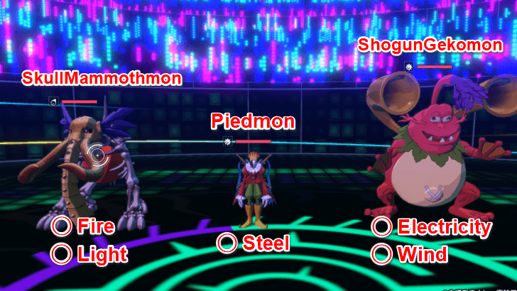 Battle 2 - Fight SkullMammothmon, Piedmon, and ShogunGekomon