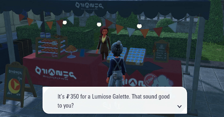Bakery Stalls Sell Lumiose Galatte