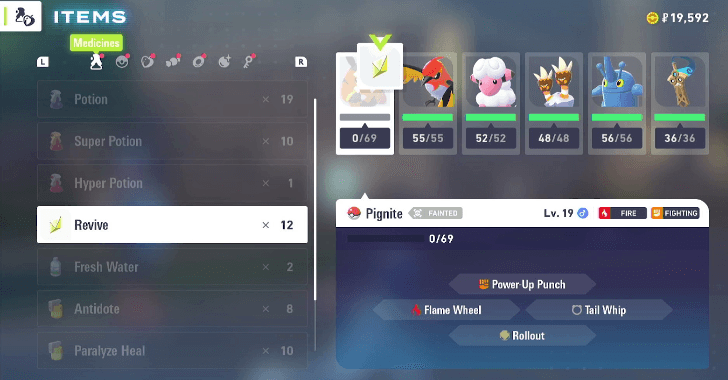 Open Satchel to Use Medicine