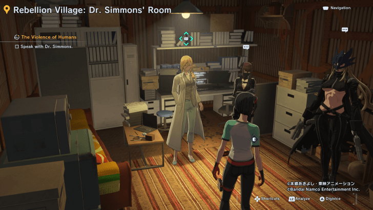 Talk to Dr. Simmons in Rebellion Village