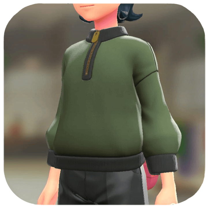 Pokemon Z-A - Simple Pullover Moss Green M