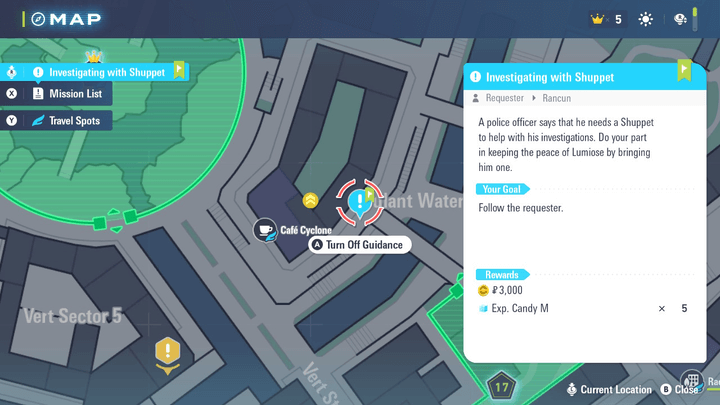 Shuppet Mission Map Location