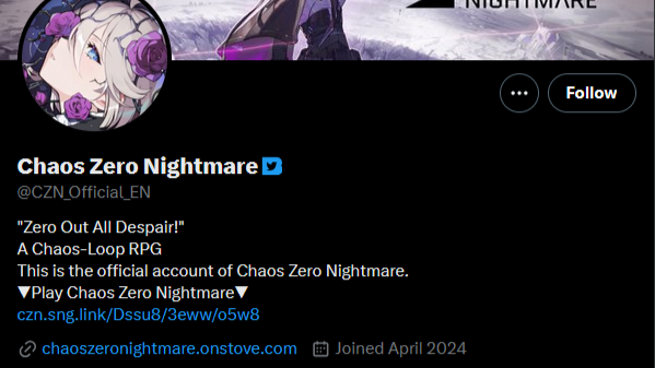 Chaos Zero Nightmare - Twitter/X Page