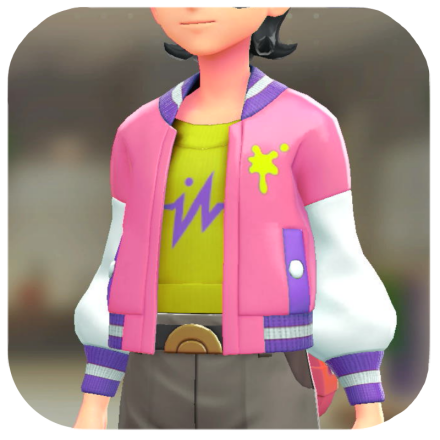 Pokemon Z-A - Blouson and Off-Shoulder Set Aromatic Pink | Yellow / Purple M