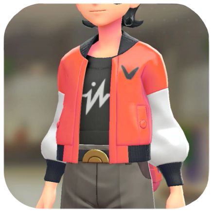 Pokemon Z-A - Blouson and Off-Shoulder Set Scary Orange | Black / White M