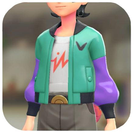 Pokemon Z-A - Blouson and Off-Shoulder Set Scary Green | White / Orange M