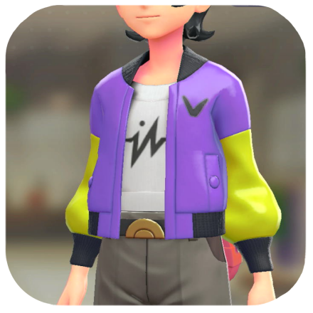 Pokemon Z-A - Blouson and Off-Shoulder Set Scary Purple | White / Black M