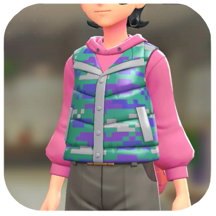 Pokemon Legends Z-A Male Puffer Vest and Hoodie Set Icon