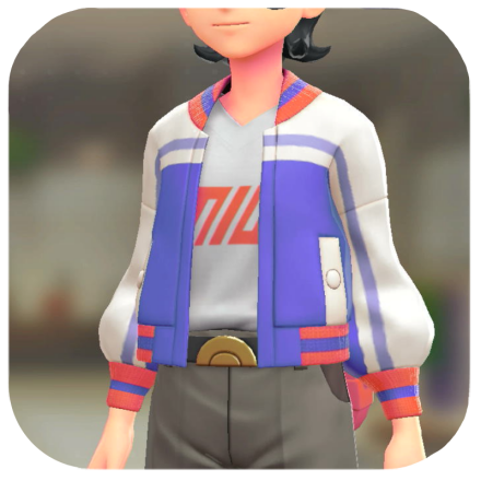 Pokemon Z-A - Blouson and V-Neck Set Two-Tone Purple | White / Orange M