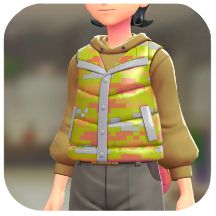 Pokemon Legends Z-A Male Puffer Vest and Hoodie Set Icon