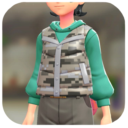 Pokemon Legends Z-A Male Puffer Vest and Hoodie Set Icon