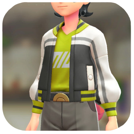Pokemon Z-A - Blouson and V-Neck Set Two-Tone Black | Yellow / White M