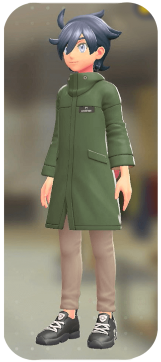Pokemon Z-A - Mod Coat and Pants Set Moss Green | Beige M