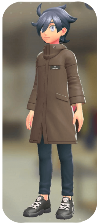 Pokemon Z-A - Mod Coat and Pants Set Dark Brown | Navy M