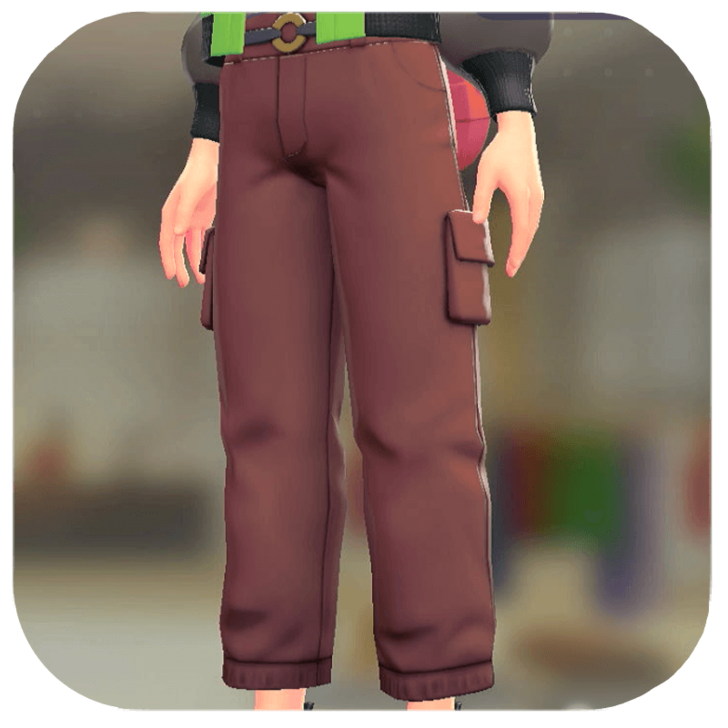 Pokemon ZA - Cargo Pants Maroon