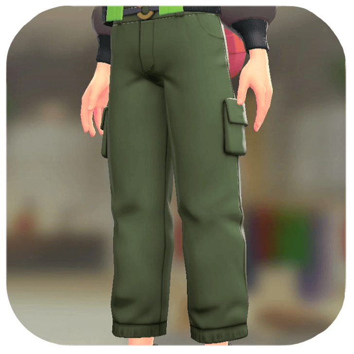 Pokemon ZA - Cargo Pants Moss Green