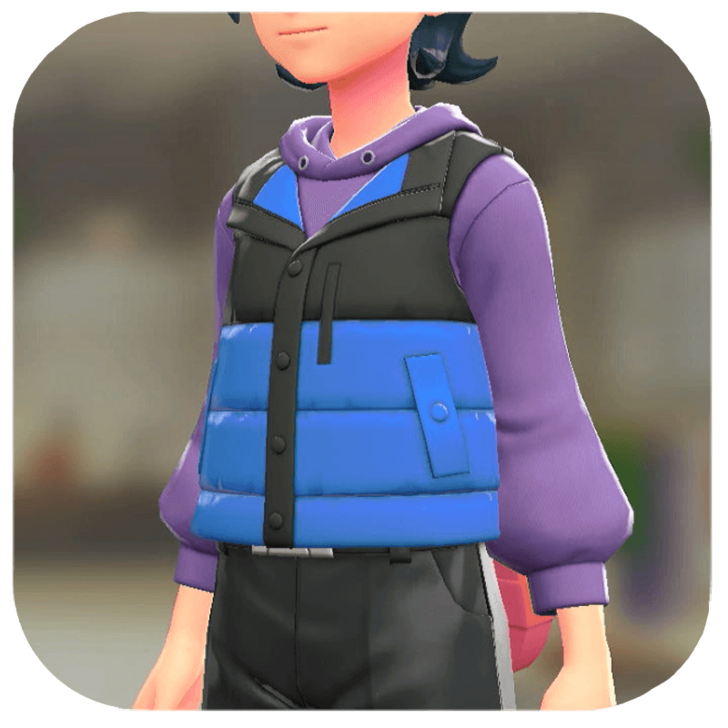 Pokemon Legends Z-A Male Puffer Vest and Hoodie Set Icon