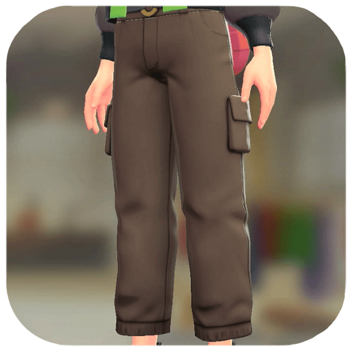 Pokemon ZA - Cargo Pants Dark Brown