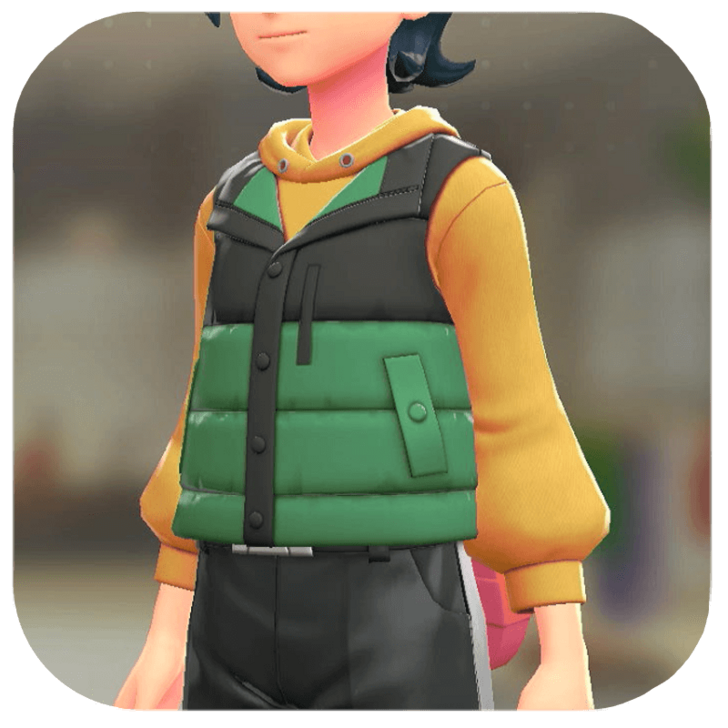 Pokemon Z-A - Puffer Vest and Hoodie Set Two-Tone Green | Yellow M