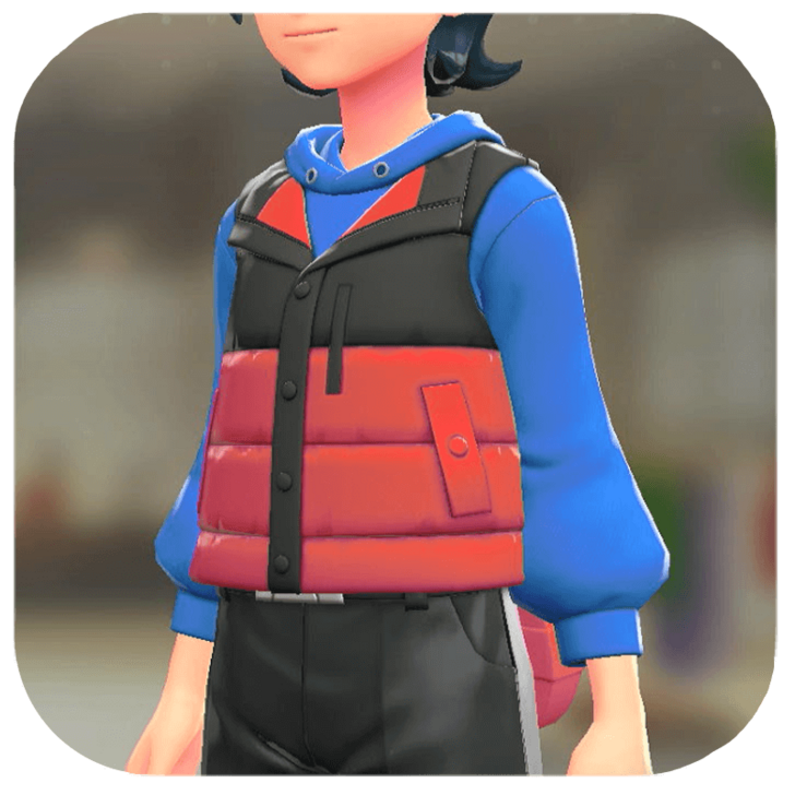 Pokemon Z-A - Puffer Vest and Hoodie Set Two-Tone Red | Blue M