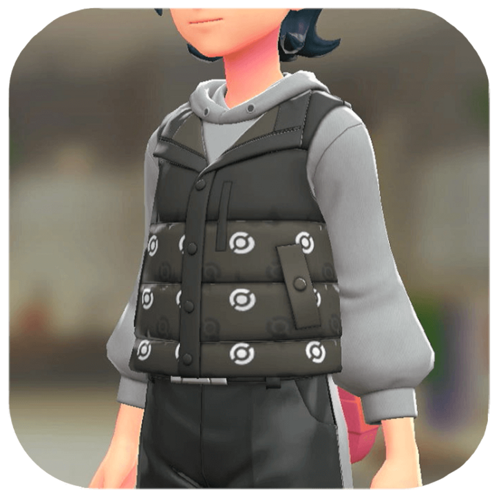 Pokemon Z-A - Puffer Vest and Hoodie Set Black Poke Ball | Light Gray M