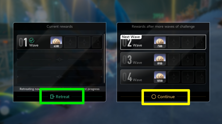 Duet Night Abyss Retreat or Continue for More Rounds
