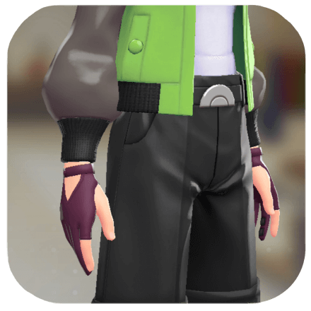 Pokemon ZA - Three-Finger Gloves Burgundy