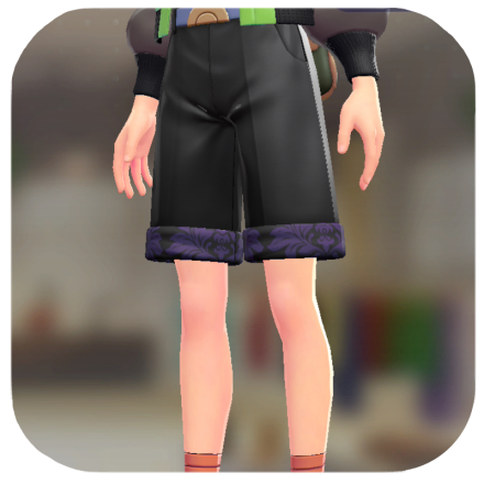 Pokemon ZA - Chino Shorts Set Purple Damask | Light Purple