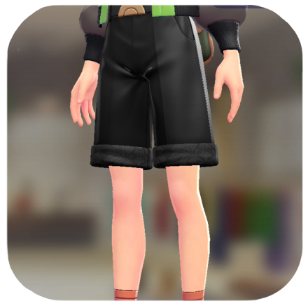 Pokemon ZA - Chino Shorts Set Black Damask | Gray-Black