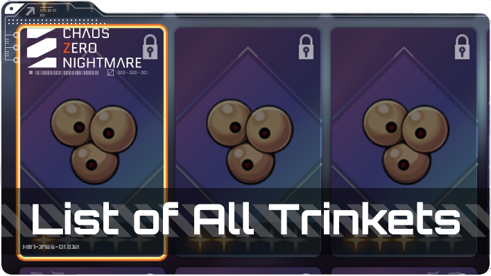 Chaos Zero Nightmare List of All Trinkets