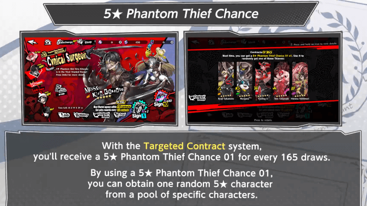 P5 Phantom X - Phantom Thief Chance Added to Contracts in Version 2.3
