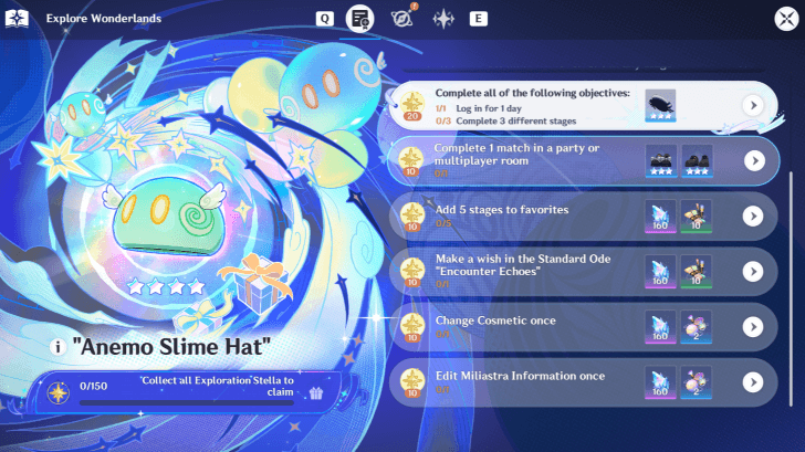 Explore Wonderlands Interface