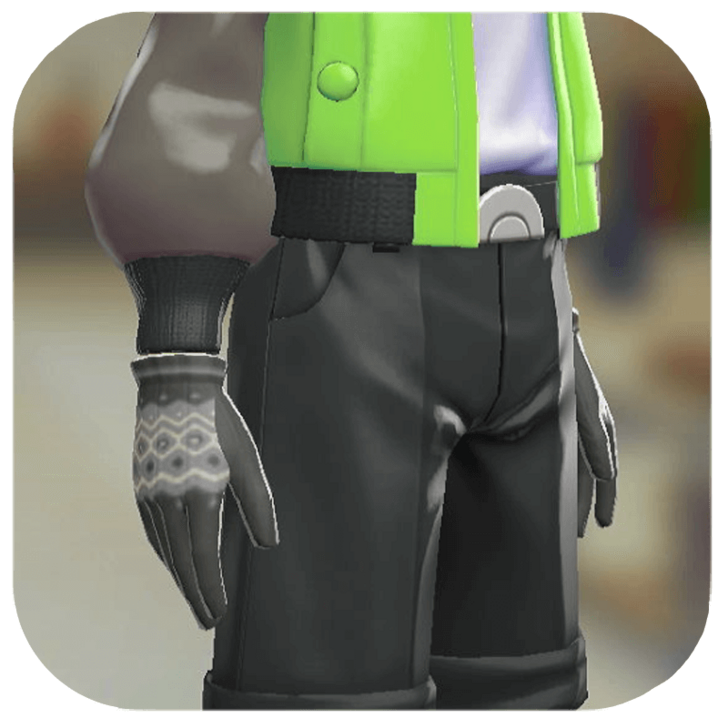 Pokemon ZA - Geometric Knit Gloves Black