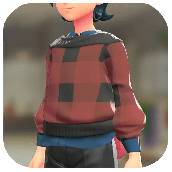 Pokemon Z-A - Sweater and Shirt Set Red Plaid | Blue M