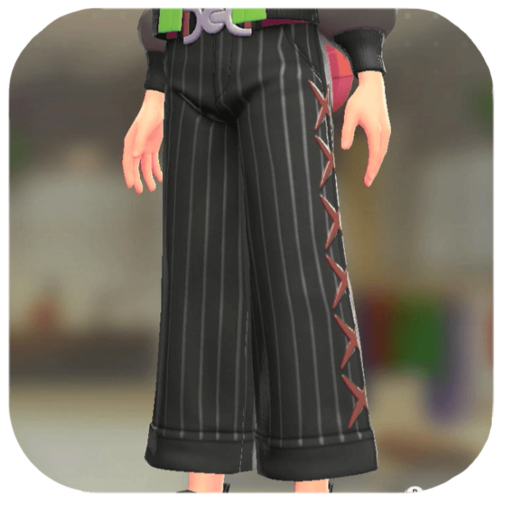 Pokemon ZA - Wide-Leg Pants Set Black | Maroon